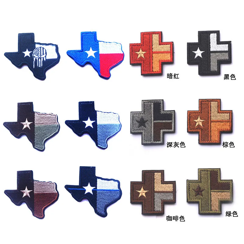 Эмблема Штата Техас аксессуар в стиле милитари 8 см обруч и петля боевой дух