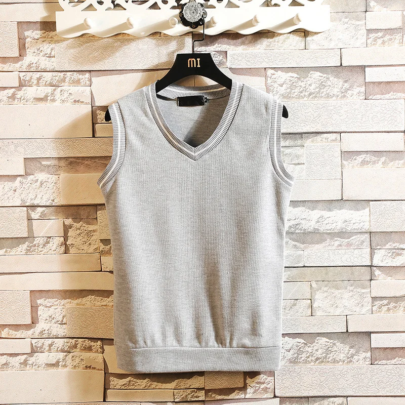 Новый модный брендовый свитер без рукавов мужской пуловер Мужской Джемперы