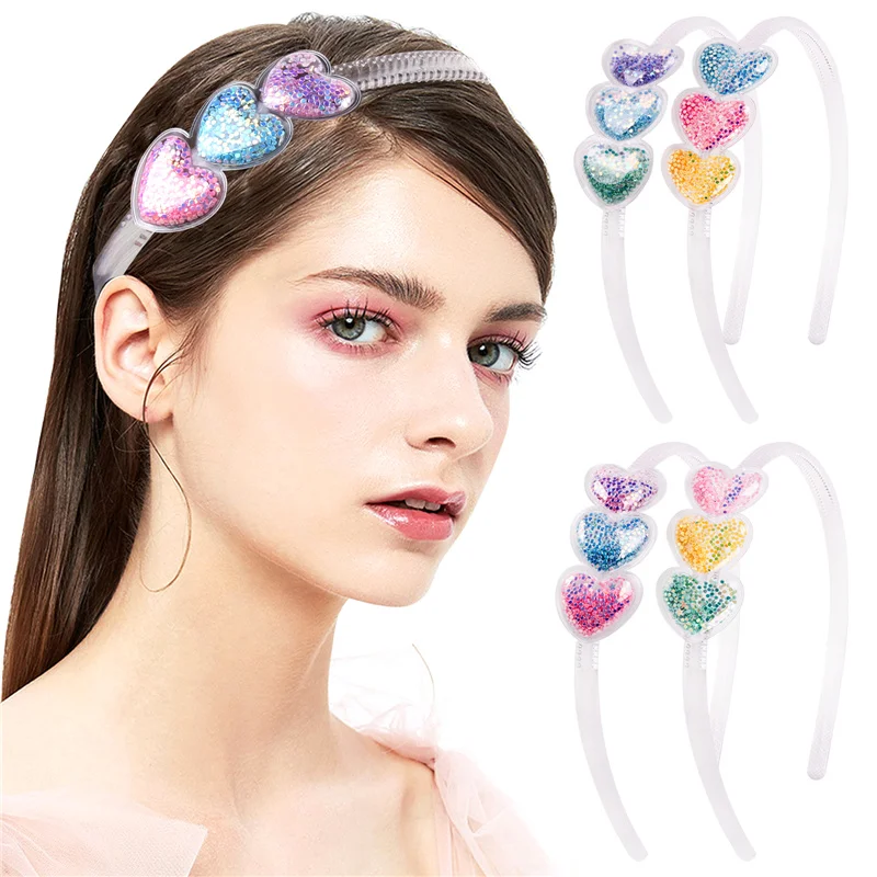 

Candygirl/5 шт.; Милая лента для волос для малышей; Прозрачная повязка на голову с блестками и зубами для девочек; Блестящие резинки для волос; Мил...