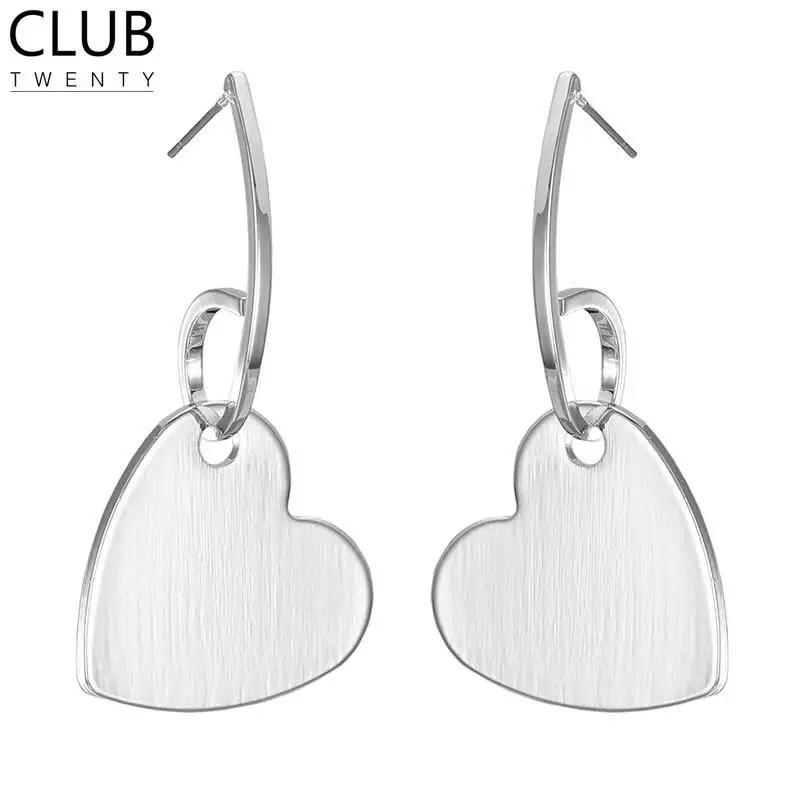 Персонализированные модные висячие серьги металлические сердце любовь и