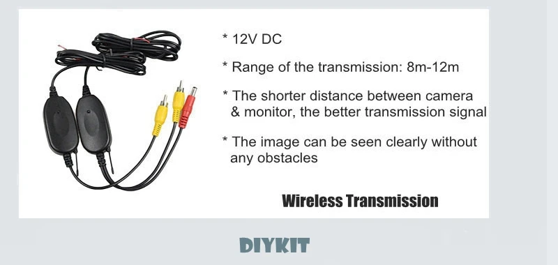 Diykit, беспроводной " TFT ЖК-дисплей резервный автомобильный монитор водонепроницаемый 18,5 мм HD камера заднего вида с монитором