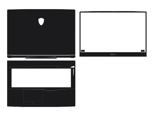 Наклейка для ноутбука защитная пленка из углеродного волокна MSI GL75 9sdk 17