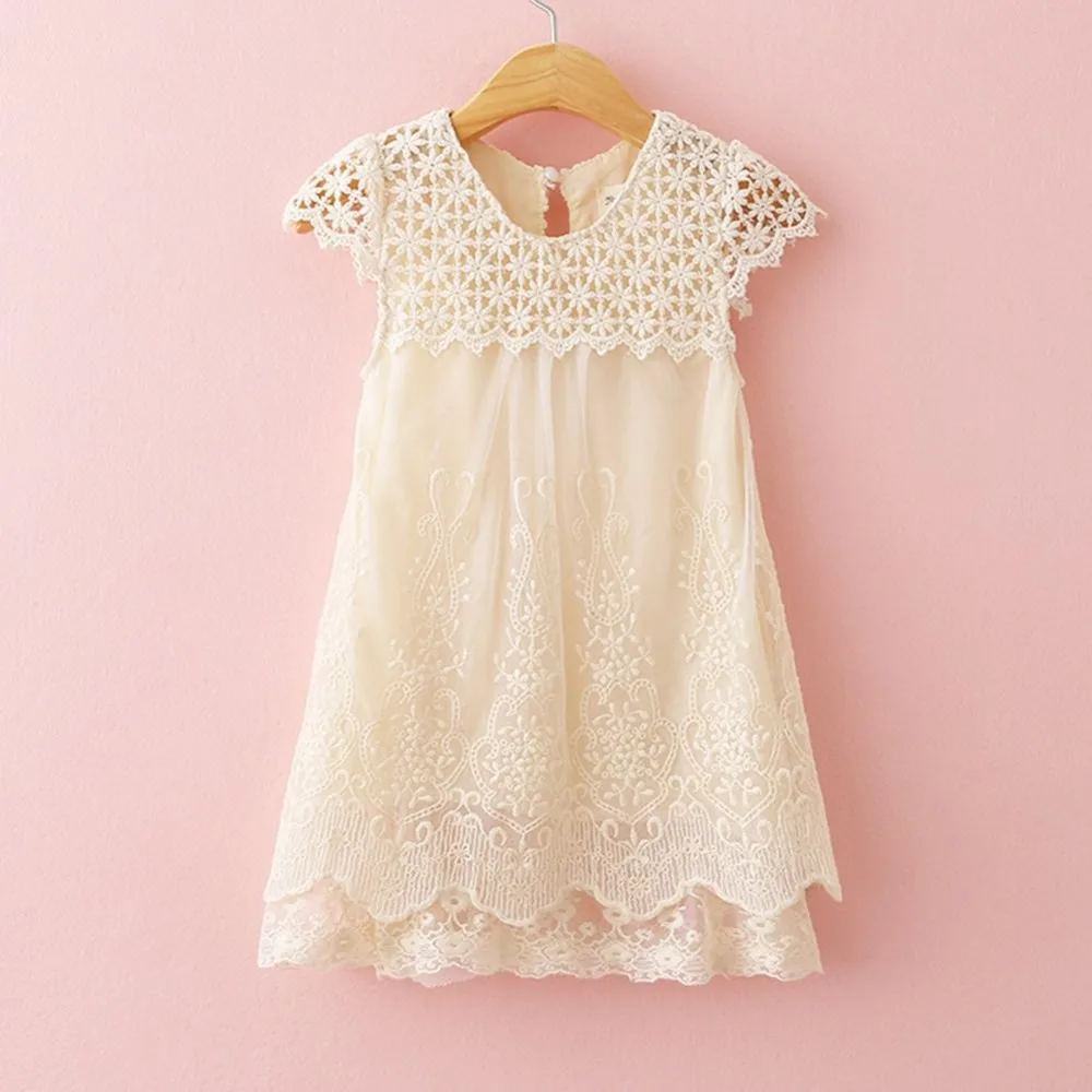 3-14Y Girls Evening Dress Summer Children Costume Fashion Lace Princess Kids O-Neck Party Clothes for Girl | Детская одежда и