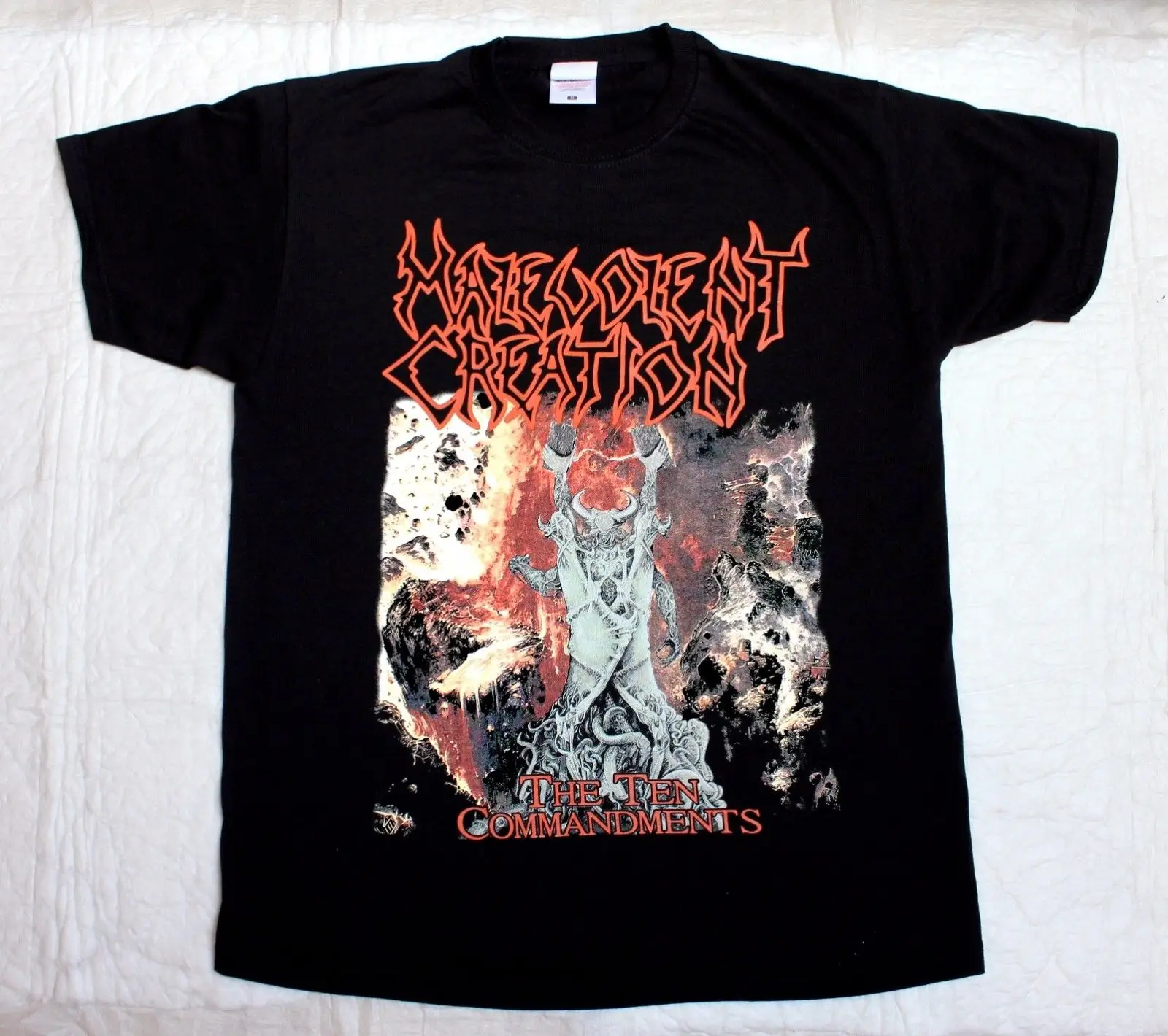 Новая Черная футболка с надписью MALEVOLENT CREATION THE TEN COMMANDMENTS 91 DEATH suffvotion топы