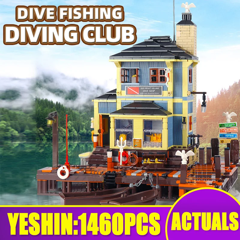 Креативные кирпичи игрушки для ныряния рыбацкий маяк и лодка Hous Diner модель