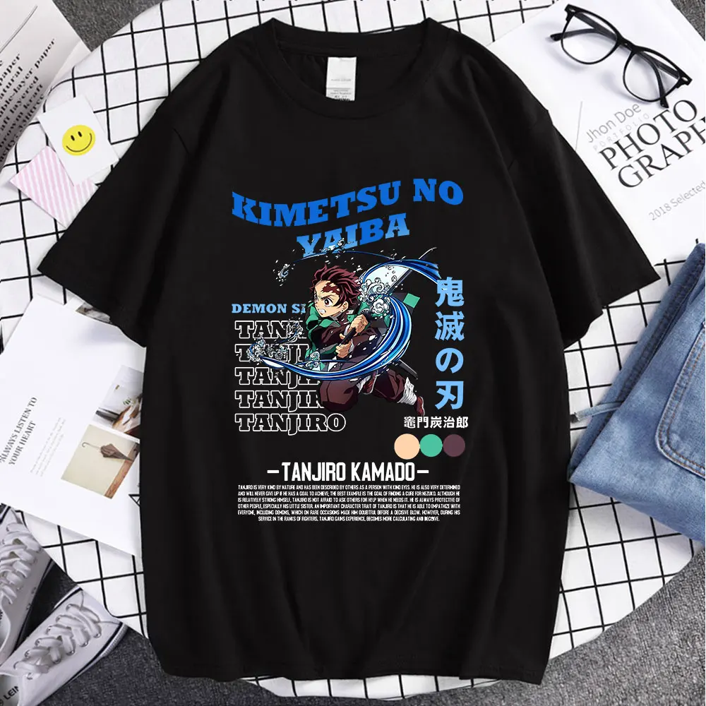 

Hot Japanese Anime Demon Slayer T Shirt Men Kawaii Kimetsu No Yaiba Graphic Tees Tanjirou Kamado Unisex Tops Funny Tshirt Male