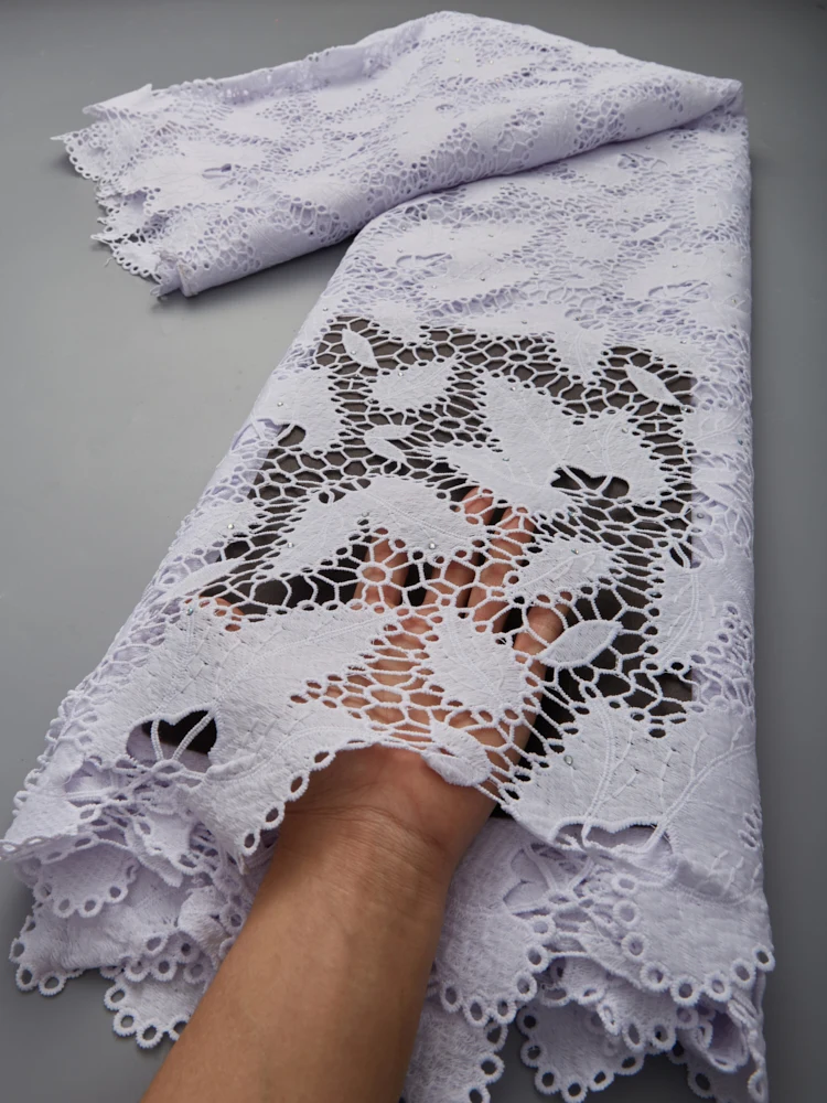 Африканская кружевная ткань высокого качества Водорастворимая Вышивка с