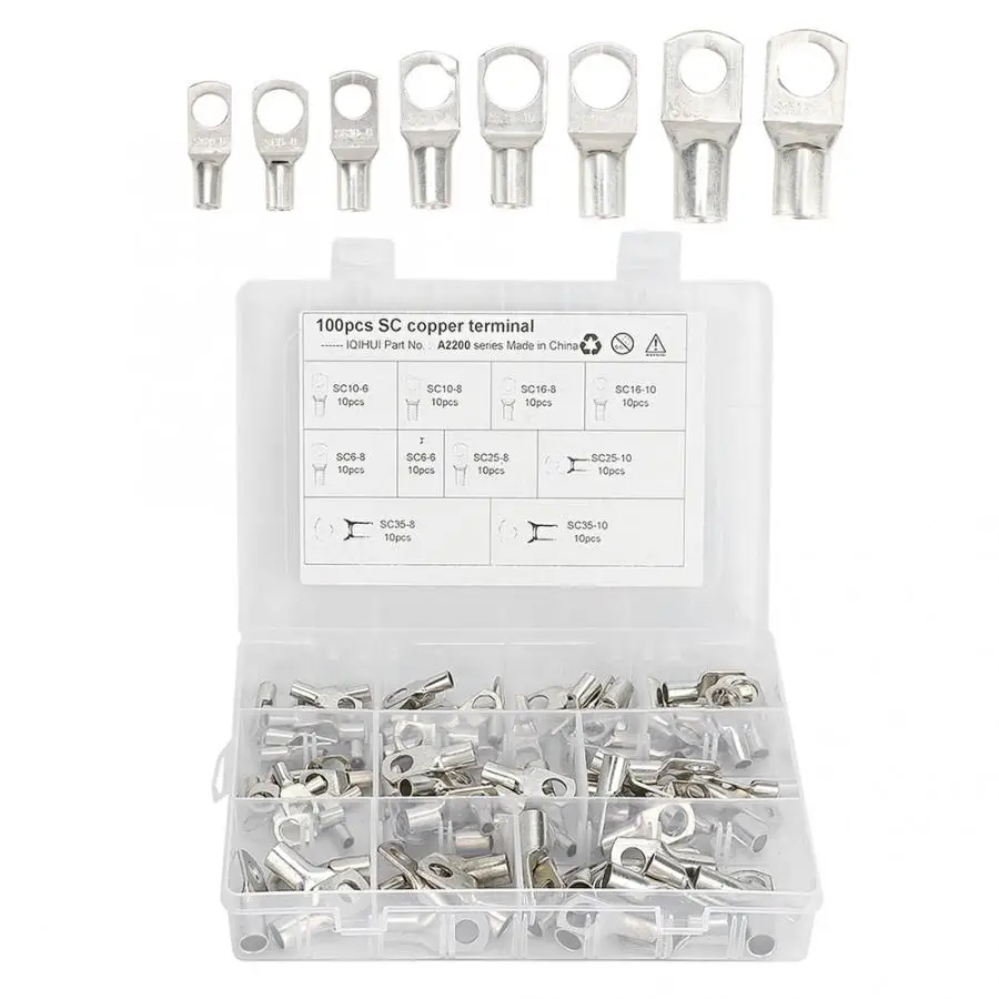 100 шт. набор медных зажимов для проводов | Автомобили и мотоциклы