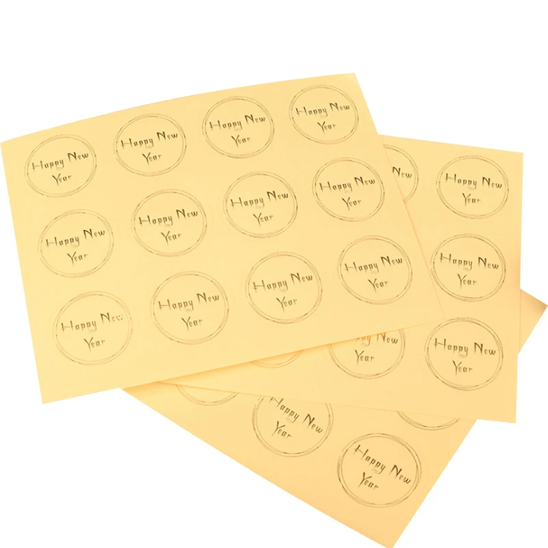 

1000 шт., бронзовые Новогодние поздравительные наклейки, наклейки для самостоятельного изготовления, подарки, ярлыки для упаковки, многофункциональные наклейки s