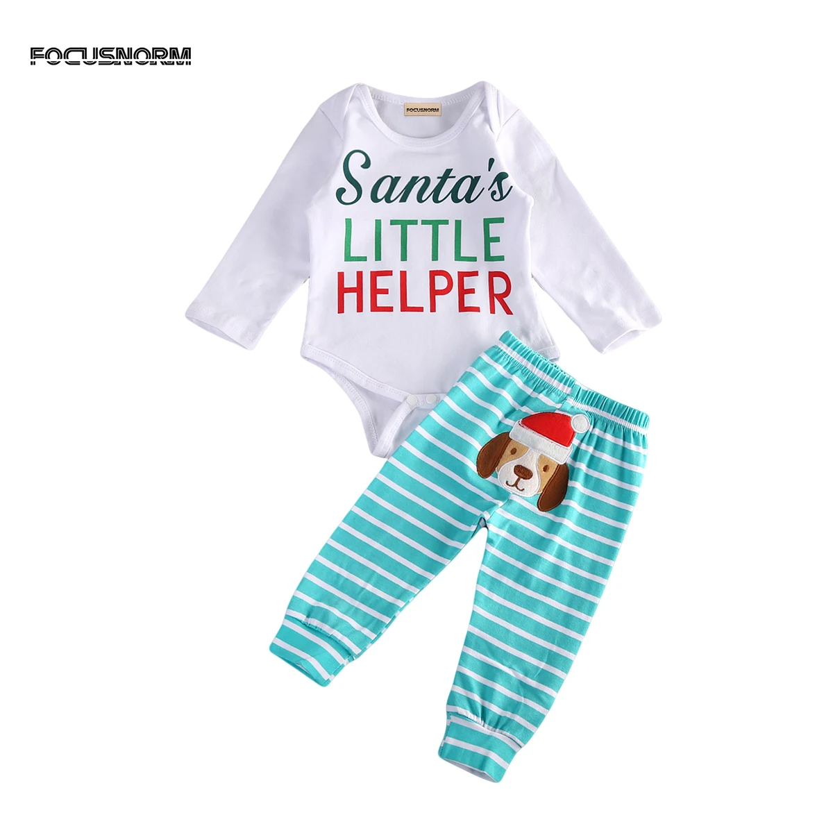 Рождественский комбинезон для младенцев мальчиков девочек с принтом в виде букв