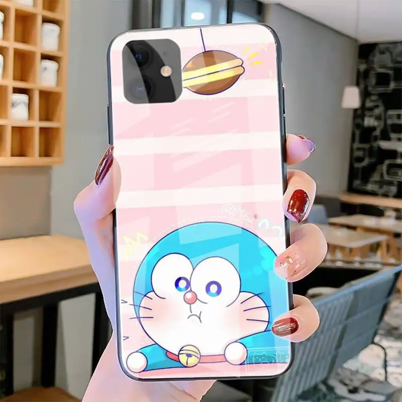 

D-Doraemons-compatible Phone Case Tempered Glass For Iphone6plus 6S 7 7plus 8 X XS XSmax XR 11 12 Pro Max 12mini