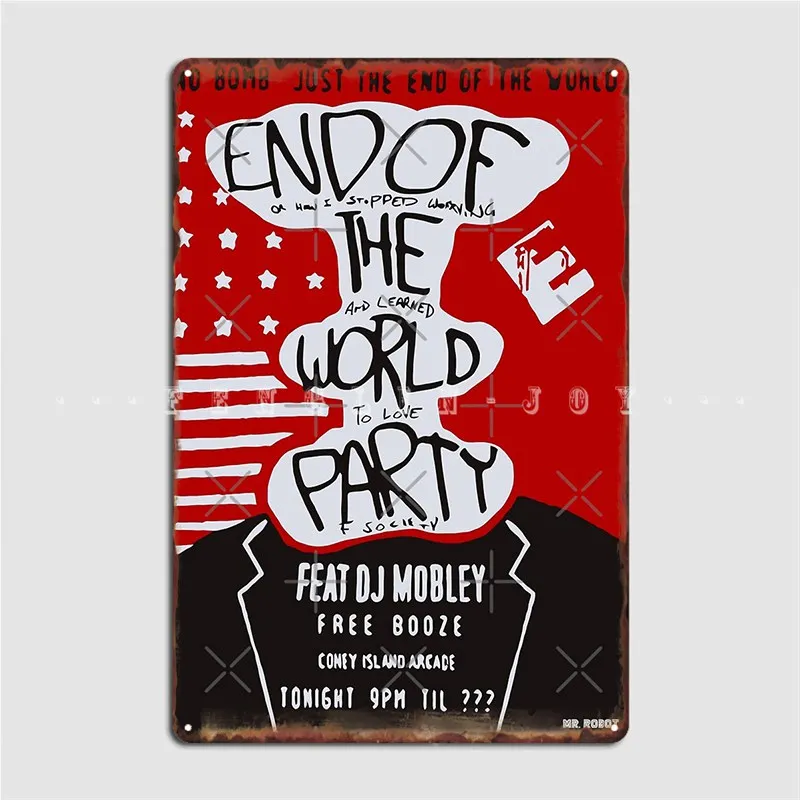 Mr Robot: End Of The World вечерние металлический плакат с табличкой для клуба паба гаража