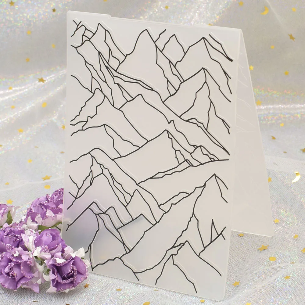 Горный диапазон бумажный фон пластиковые папки для тиснения штампов DIY