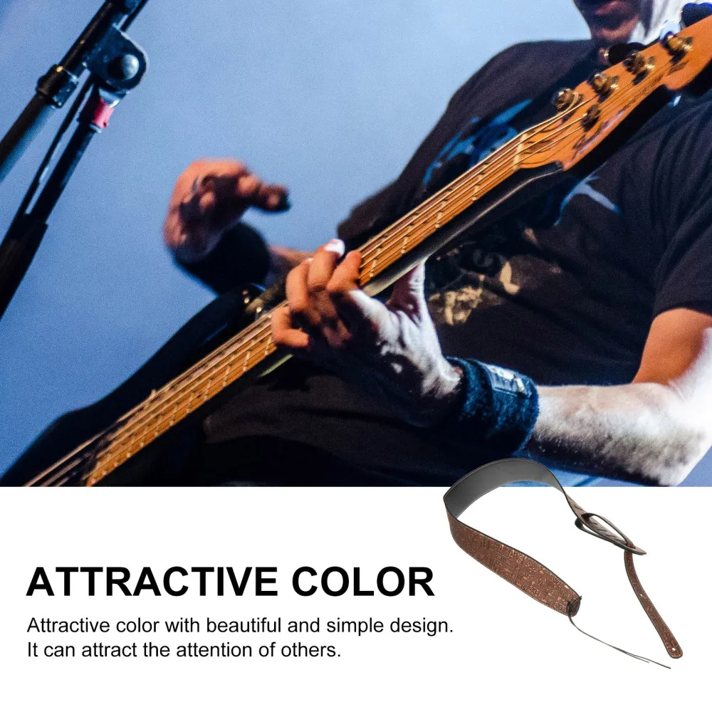 

1pc Useful Guitar Strap Leather Shoulder Belt Durable Instrument Accessory