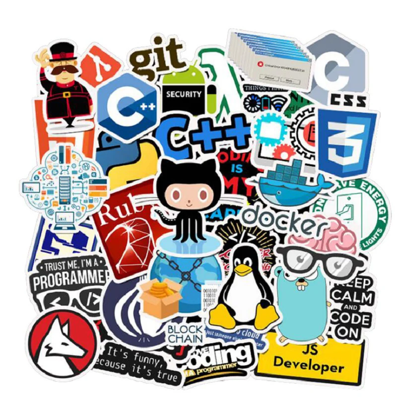 50 шт. языковая наклейка для программирования s интернет html программное