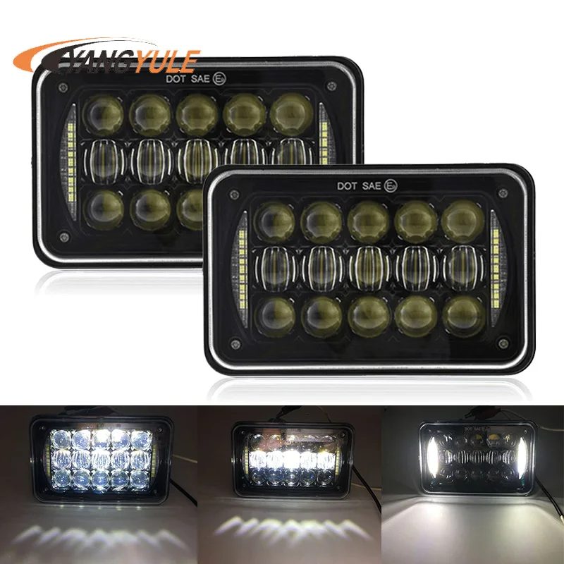 Комплект из 2 предметов 4x6 H4 фары для грузовика Led лампы с Hi/короче спереди и