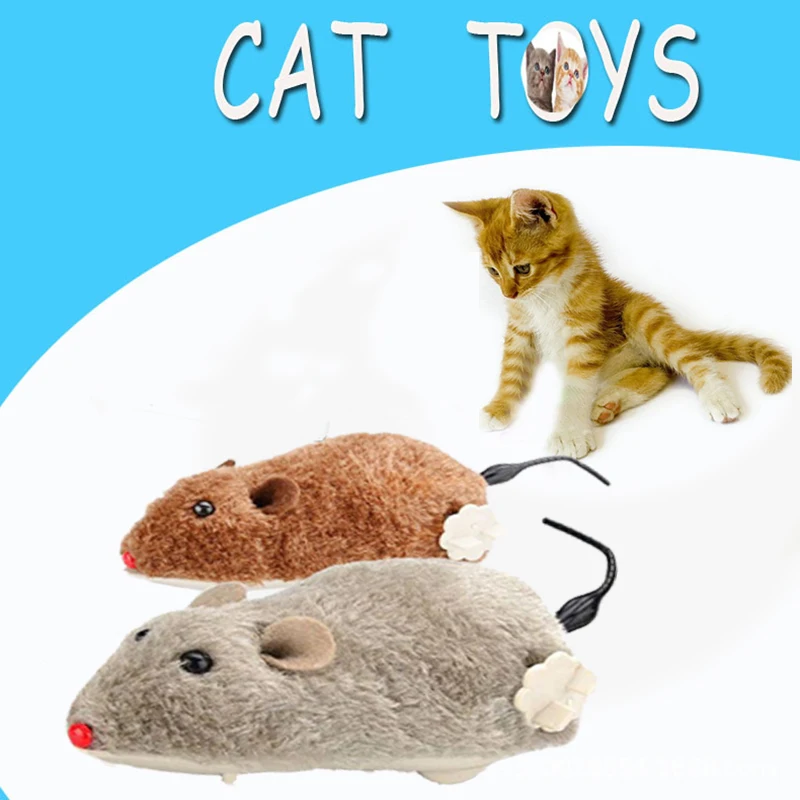

Игрушка для кошек 1 шт., заводная игрушка, игрушка для кошек и мышей, игрушка для игр, механическая крыса с движением, аксессуары для домашних ...