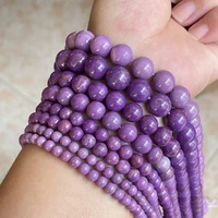 natural aa grade phosphosiderite purple round 46810mm natural stone beads for women diy necklace bracelet jewelry making 15