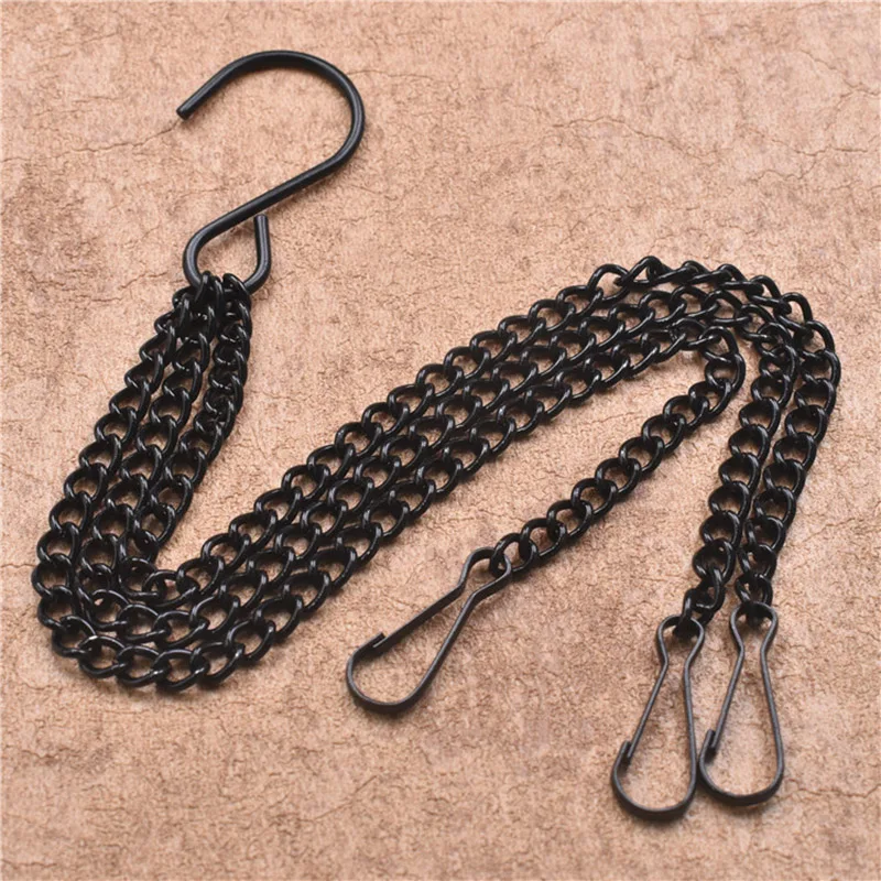 

Flower Pot Hanging Chain Flower Basket Hanging Chain Black Chain Chain DIY Multifunctional Iron Small Potted Garden Accessories