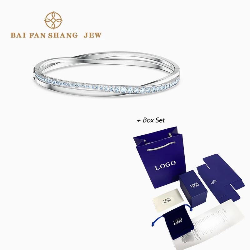 

2020 Fashion Jewelry SWA New TWIST ROWS Bracelet Element Spiral Decoration Platinum Bracelet Female Exquisite Jewelry Gift