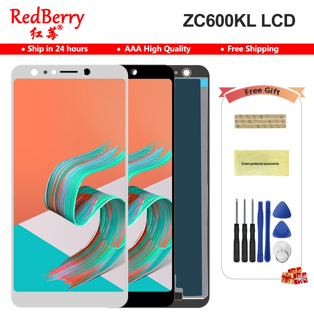100% протестированный дисплей 6 0 ''ZC600KL для Asus ZenFone 5 Lite 2018 ZC600KL ЖК сенсорный экран