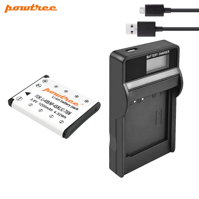 Powtree для FUJIFILM NP-45A NP-45 NP 45 сменный аккумулятор+ USB ЖК-зарядное устройство для FUJIFILM XP10 XP11 J38 Z70 Z35 J40 J20