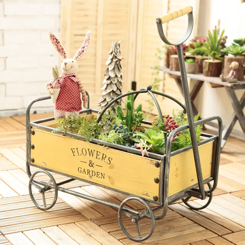 American Industrial Retro Style Personalized Home Gardening Flower Stand Floats Display Rack Indoor Outdoor Patio Garden Balcony