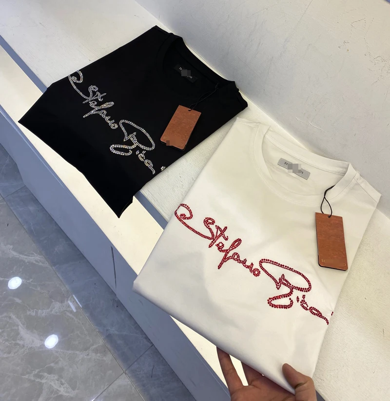 

BILLIONAIRE T-shirt cotton men 2021 summer new o-neck Casual embroidery Comfortable high quality Size 46-56 Short sleeve shirt