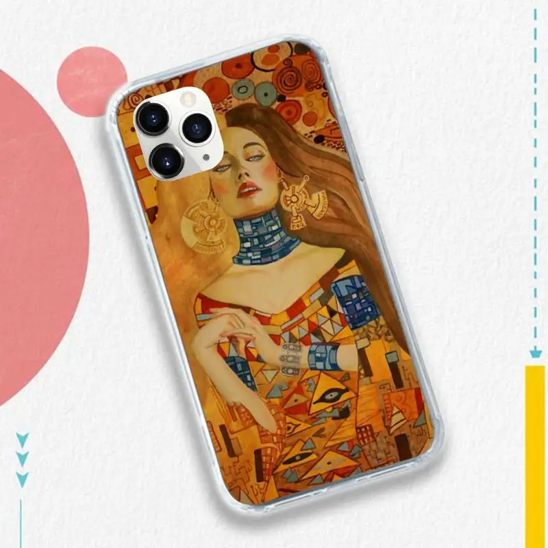 

Kiss By Gustav Klimt pattern high quality Phone Case funda for iPhone 11 12 pro XS MAX 8 7 6 6S Plus X 5S SE 2020 XR