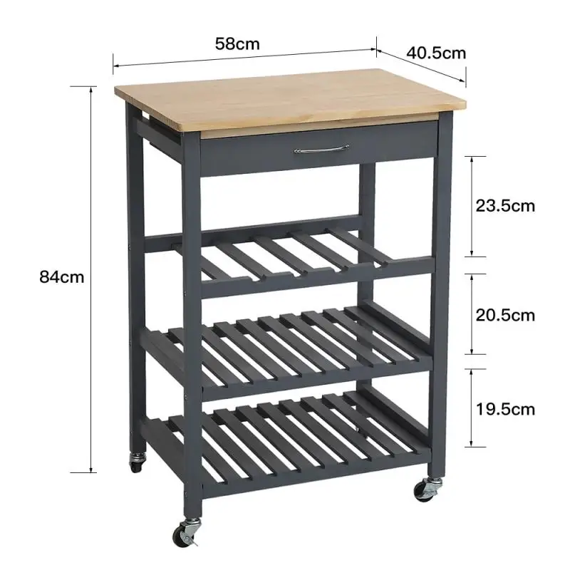 

Stainless Steel Kitchen Storage Shelf Rack With Universal Wheel Basket Catering Trolley Multifunctional Storage Design HWC