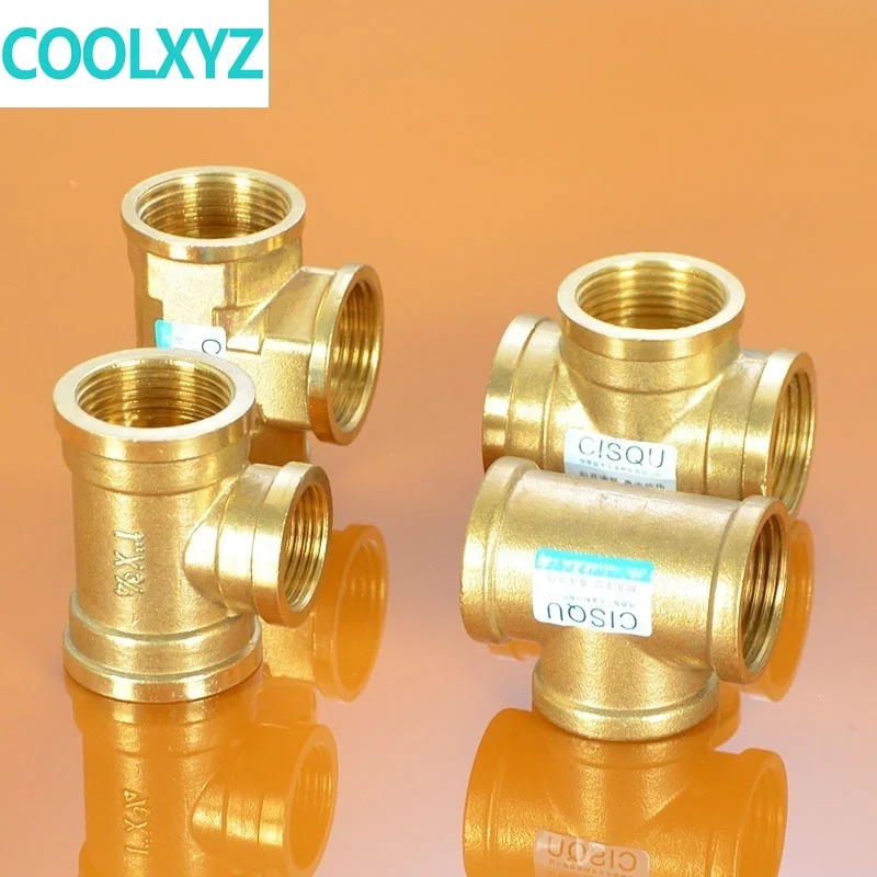 Медный Соединительный тройник 1 дюйм до внутреннего колена 3/4 дюйма наружных