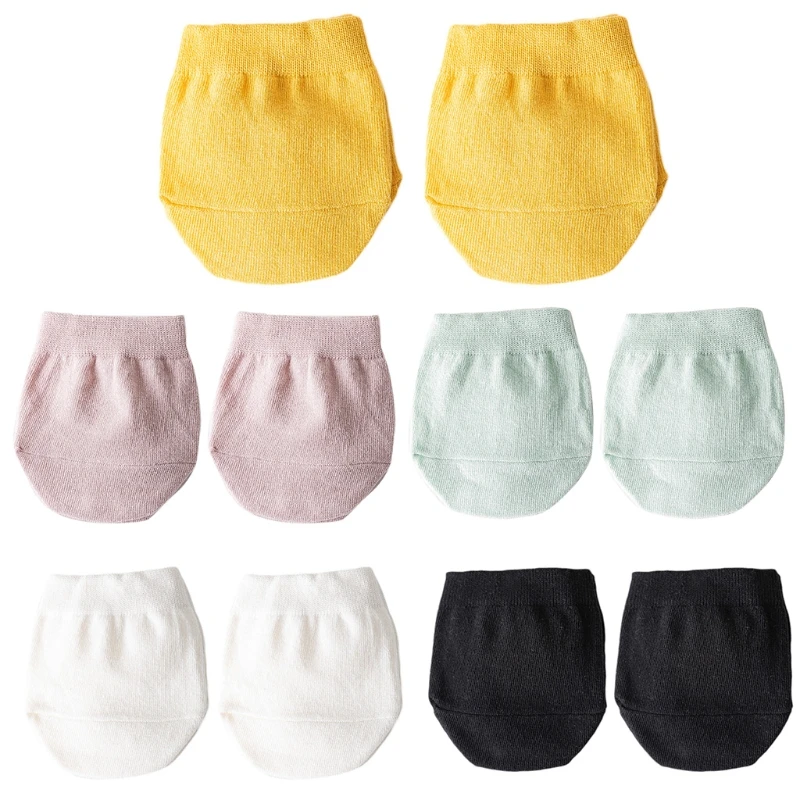 

5 Pairs Women Summer Toe Topper Liner Half Socks Solid Candy Color Seamless Non-Skid High Heels Invisible Forefoot Cover