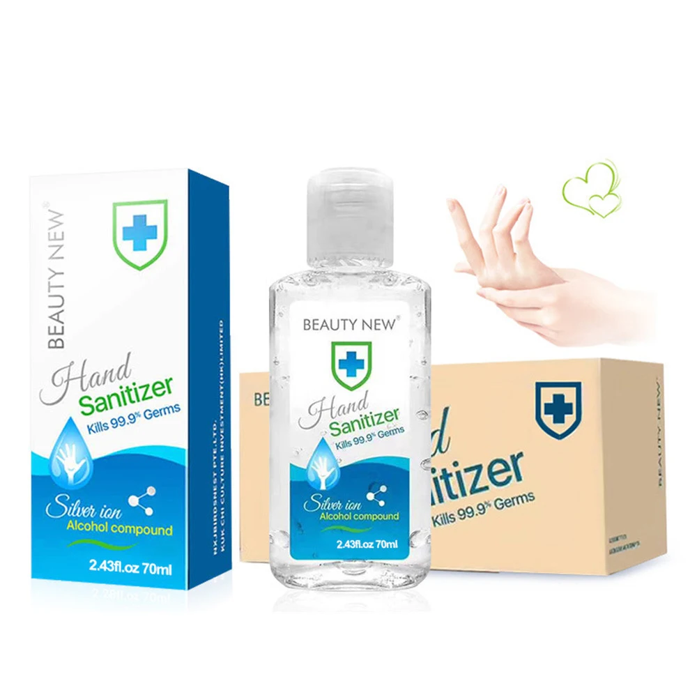 70ml Portable Alcohol Hand Sanitizer Gel Anti-bacteria Moisturizing Liquid Disposable No Clean Waterless Antibacterial Hands | Красота и