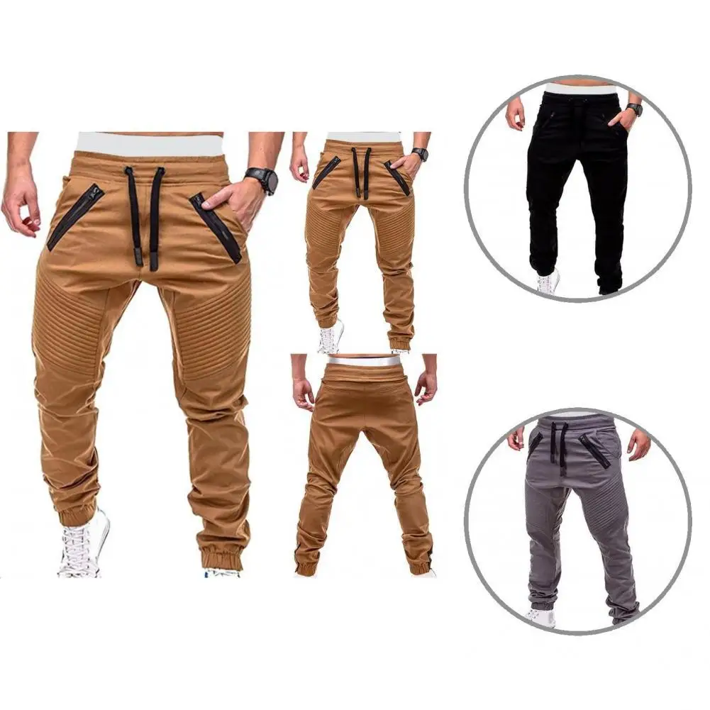 

Polyester Unique Windproof Ultra-soft Sport Pants Anti-wear Men Trousers Lightweight for Male
