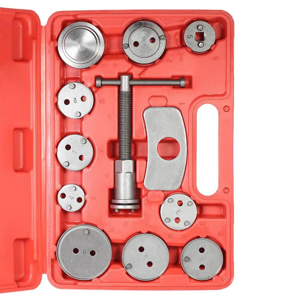 

12pcs Auto Universal Disc Brake Caliper Car Wind Back Pad Piston Compressor Automobile Garage Repair Tool Kit Dropship