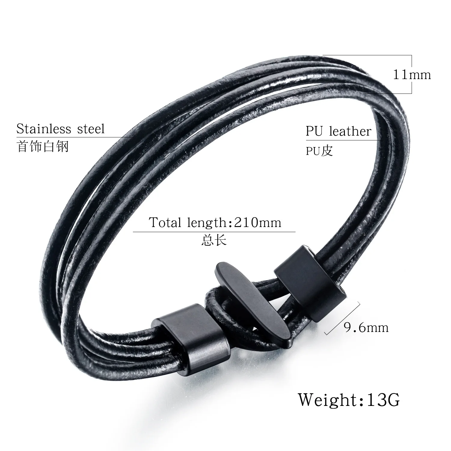 

Retro Multi-layer Simple Fashion Men's Stainless Steel Bracelet Bracelet