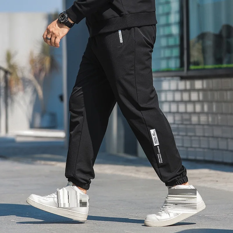 

high quality spring summer men sweatpants sports pants letter plus size 8XL 9XL 10XL oversize big size simple pants black 150KG