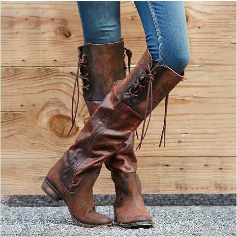 

square 2021 heel high heel casual women's boots boots Fall winter