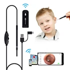 3 в 1 защитная пленка высокой четкости для экрана Wi-Fi ухо Палочки воск для удаления ушной эндоскопа рот инспекции Камера отоскоп ушной очиститель 1.3MP для устройств на базе Android и iOS