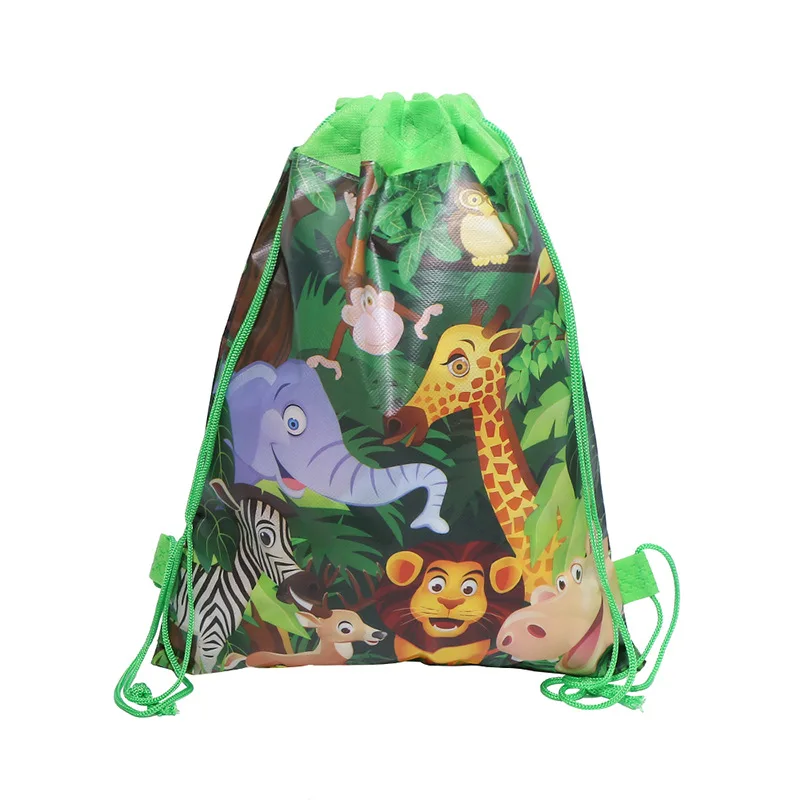 

1pcs Dinosaur Theme non-woven bag fabric backpack child travel school bag decoration mochila drawstring gift bag