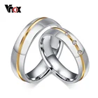 Vnox Свадебные Кольца для Для женщинДля мужчин 316L Нержавеющая сталь украшения для 1 шт.