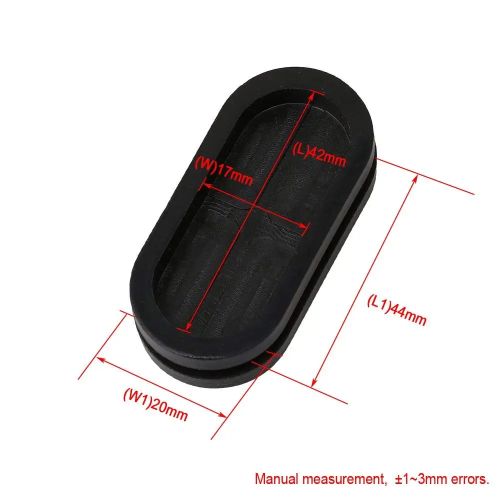 Паз черный синтетического каучука Овальный Форма двухсторонняя провода