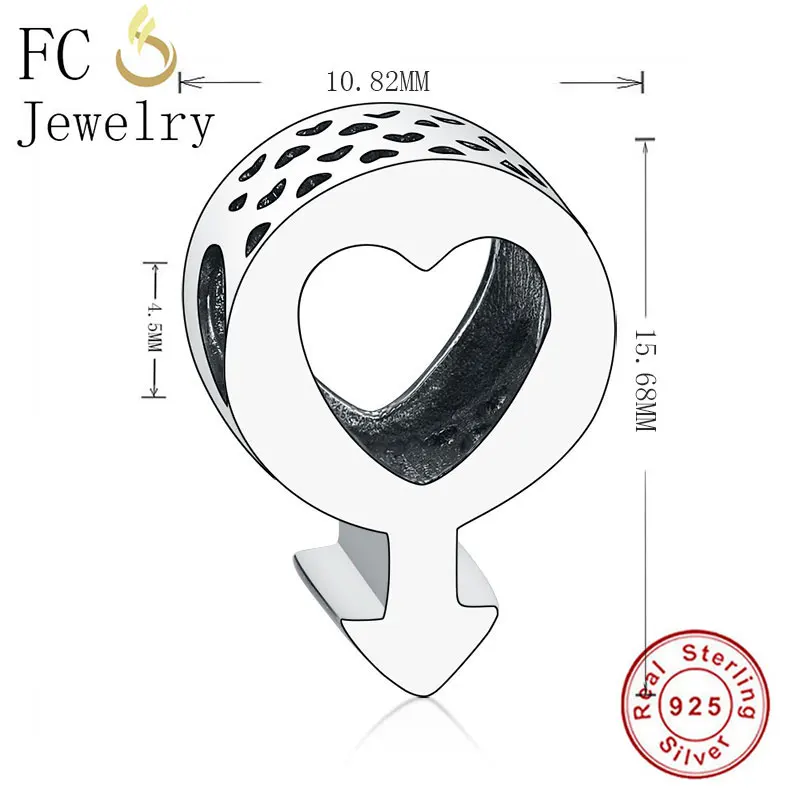 FC ювелирные изделия подходят оригинальный бренд Амулеты Браслет 100% Серебро 925