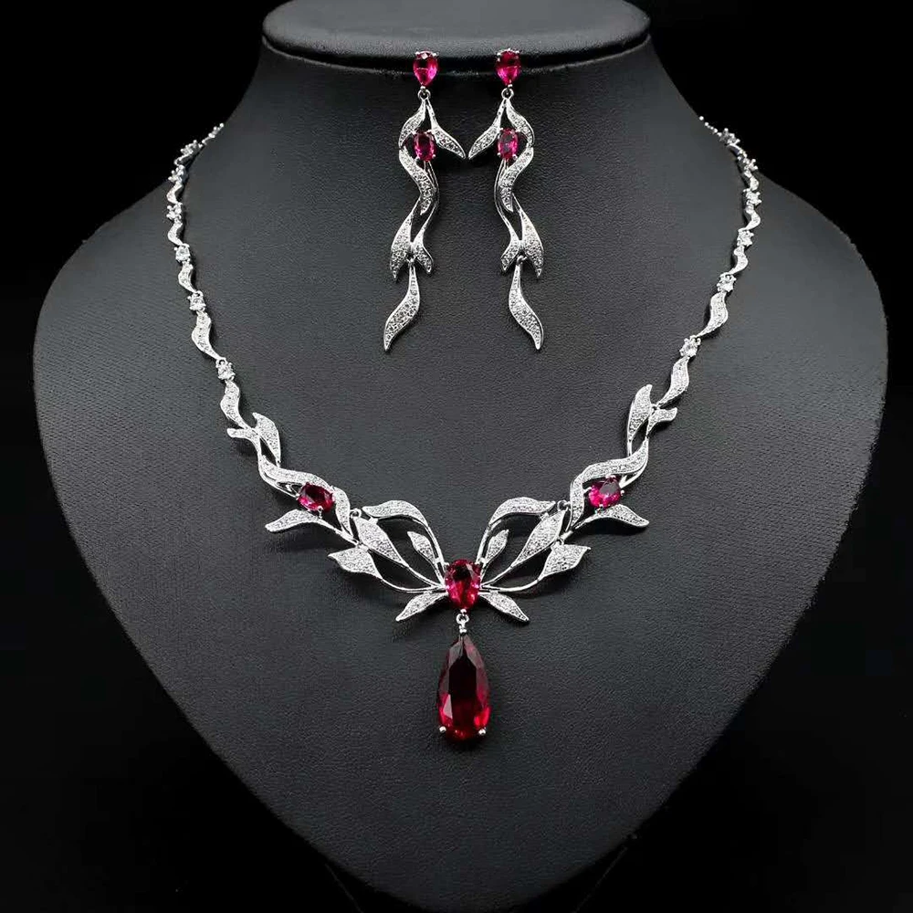 HIBRIDE 2020 Bridal Zirconia Jewelry Sets White Gold Color for Women Party Luxury Dubai Nigeria CZ Crystal Wedding N-305 | Украшения и
