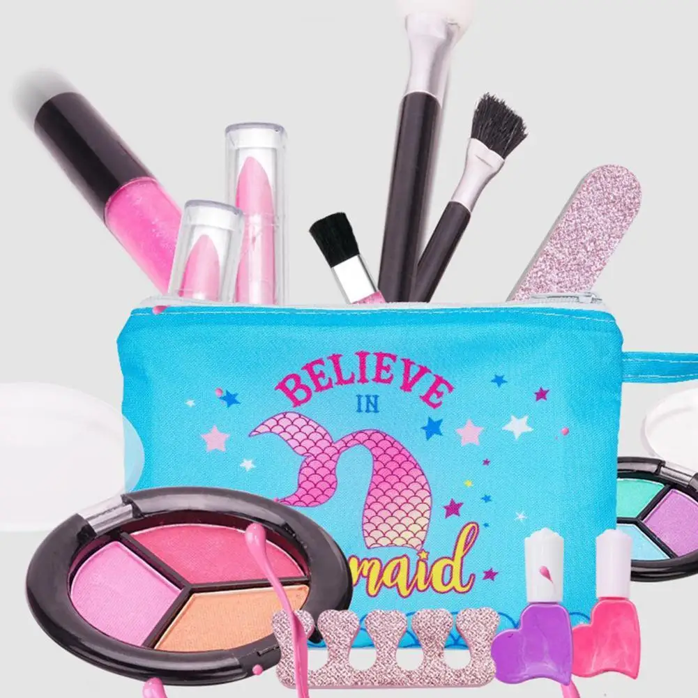 Детский набор для макияжа игрушка съемный лак ногтей моющийся пластиковый