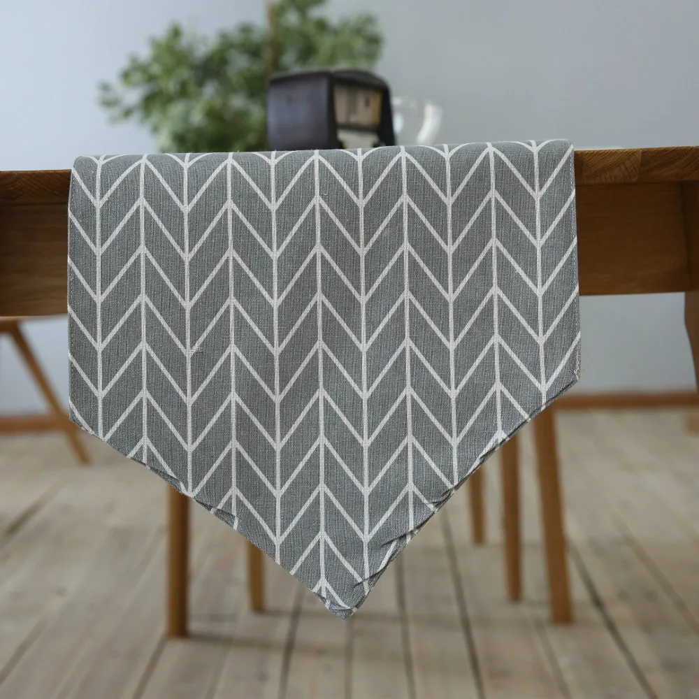 Европейская серая Геометрическая скатерть для стола обеденного в гостиную