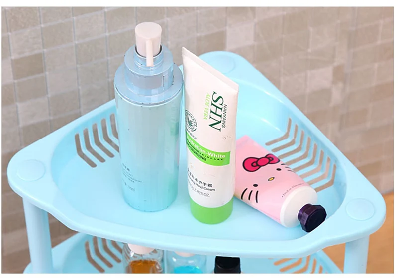 3 Layers Plastic Corner Storage Rack For Kitchen DIY Sundries Bathroom Organizer Shelf Sponge Holder Colors | Дом и сад