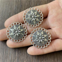 junkang 10pcs zinc alloy round cap pendant for diy making necklace sweater chain connecting pieces wholesale all kinds of metals