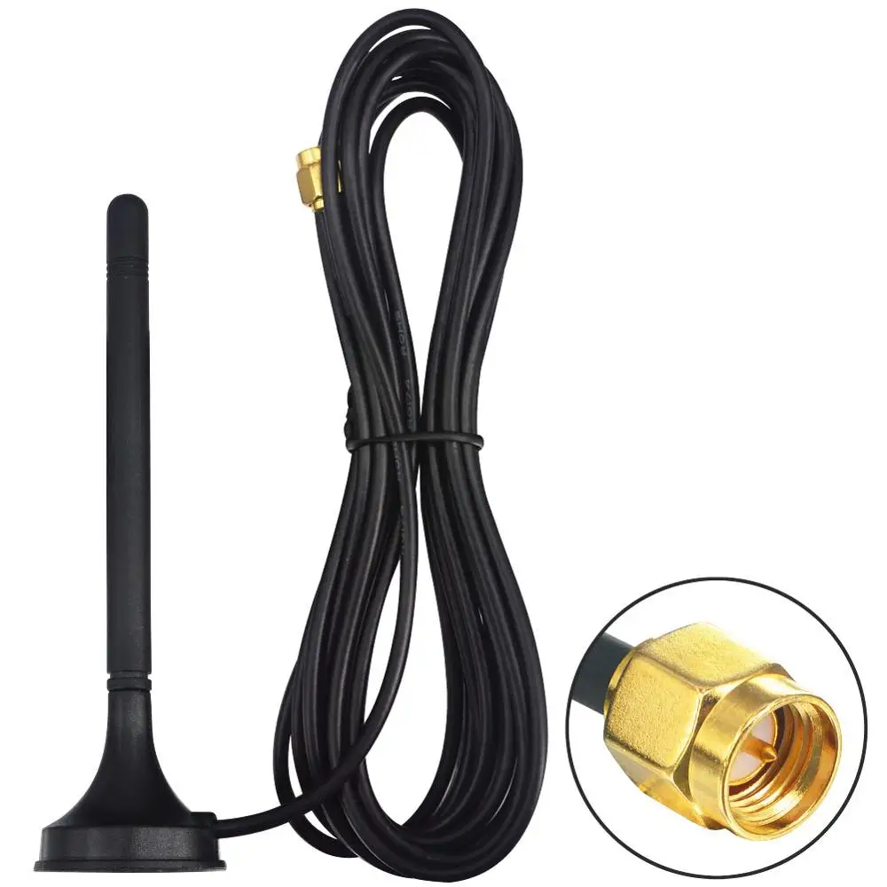 Антенна 2 4G 3dbi SMA Male антенны 4 ГГц WIFI антенна Zipbee nicketed с магнитным основанием кабель