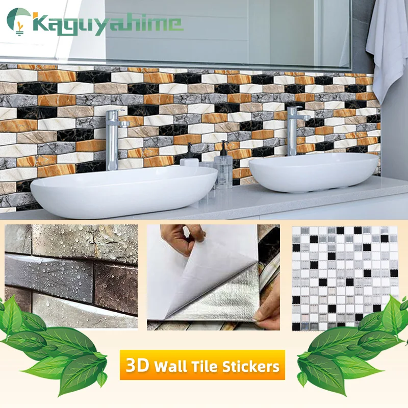 Kaguyahime 3D самоклеющиеся обои мозаичная плитка настенные водостойкие наклейки